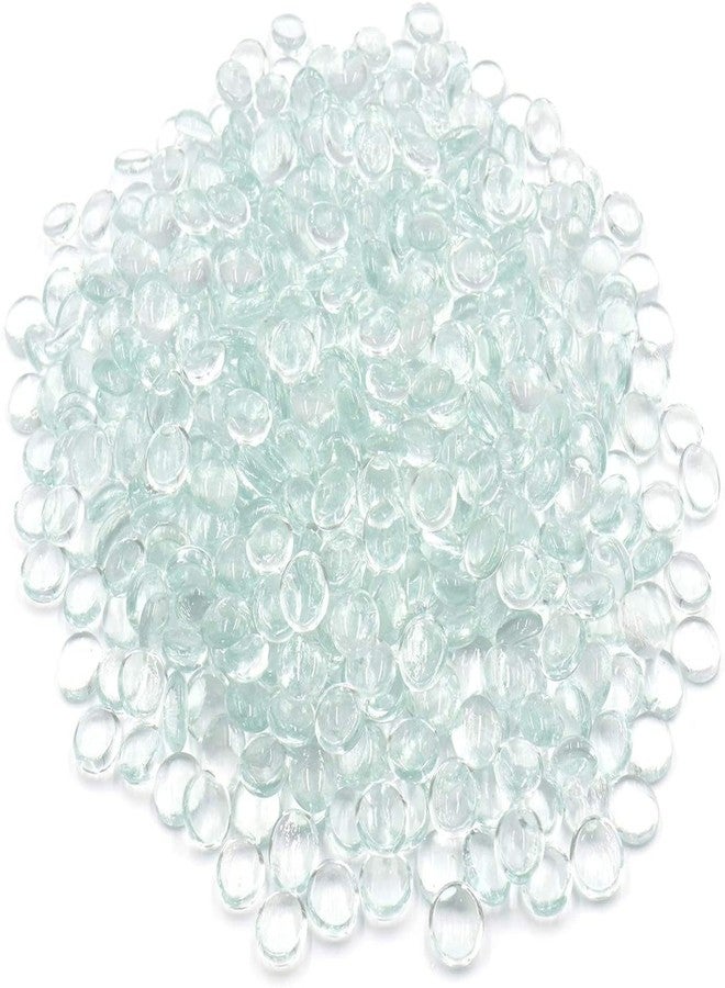VANNEF®Decorative Glass Pebbles, Blue and Turquoise Mix, Flat Round Stones for Vase Fillers and Garden Decor - Image 3